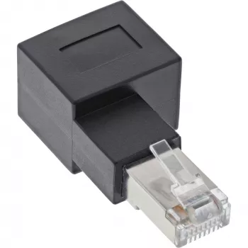InLine pataisos laido adapteris Cat.6A, RJ45 kištukas / lizdas, kampuotas 90° į dešinę