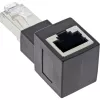 InLine pataisos laido adapteris Cat.6A, RJ45 kištukas / lizdas, kampinis 90° į viršų