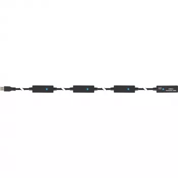 InLine USB3.2 Gen.1 aktyvus kartotuvo laidas A tipo kištukas / lizdas, juodas, 20 m