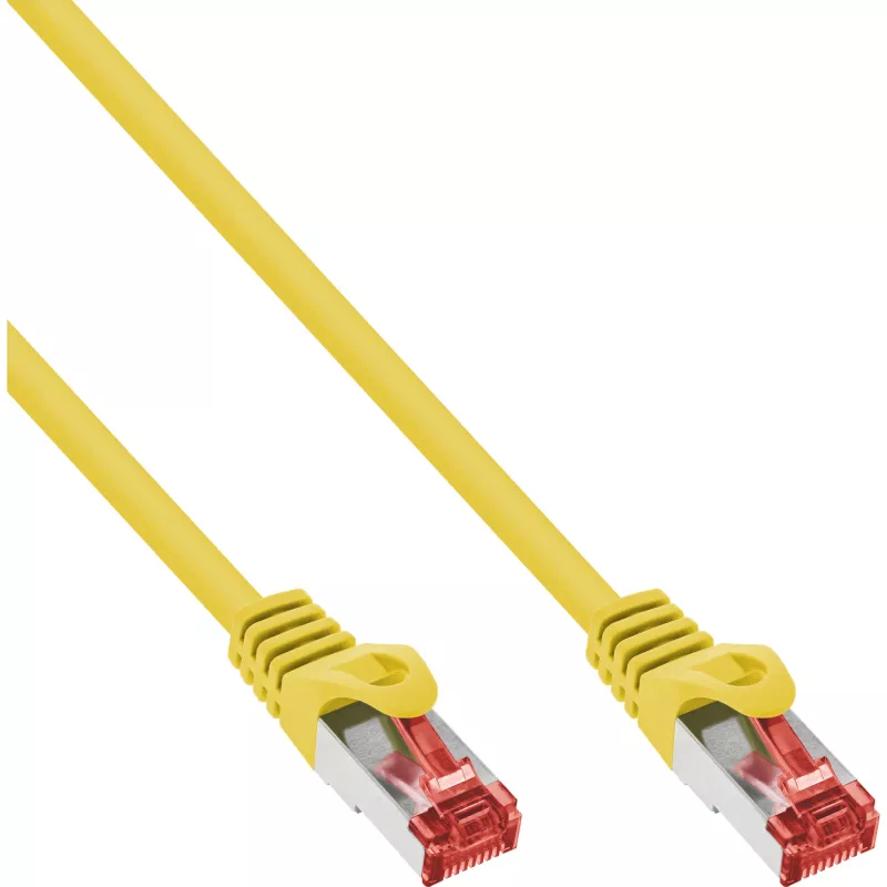InLine komutacinis kabelis S/FTP PiMF Cat.6 250MHz varinis be halogenų geltonas 0,5m