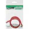 komutacinis kabelis Intos Cat6 S/FTP PiMF 250MHz RJ-45 to RJ-45, varinis be halogenų, 1,5 m, raudonas