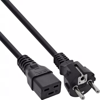 InLine maitinimo laidas 16A CEE 7/7 tiesus / IEC320/C19 1,5 m