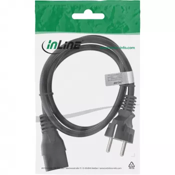InLine maitinimo laidas 16A CEE 7/7 tiesus / IEC320/C19 1,5 m