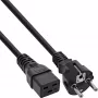 Maitinimo laidas 16A InLine 16658D CEE 7/7 tiesus IEC320/C19 1m