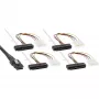 InLine SAS laidas, Mini SAS SFF-8087/4x SAS SFF-8482+maitinimas, SAS HDD prie valdiklio 0,75 m
