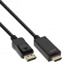 DisplayPort į HDMI keitiklio kabelis InLine 17182I 4K 60Hz juodas 2m
