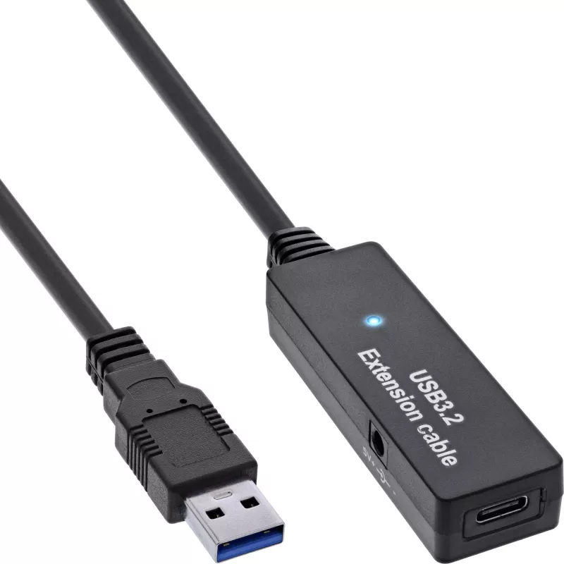 InLine USB 3.2 Gen.1 aktyvus plėtinys, USB-A patinas į USB-C patelė, 5 m