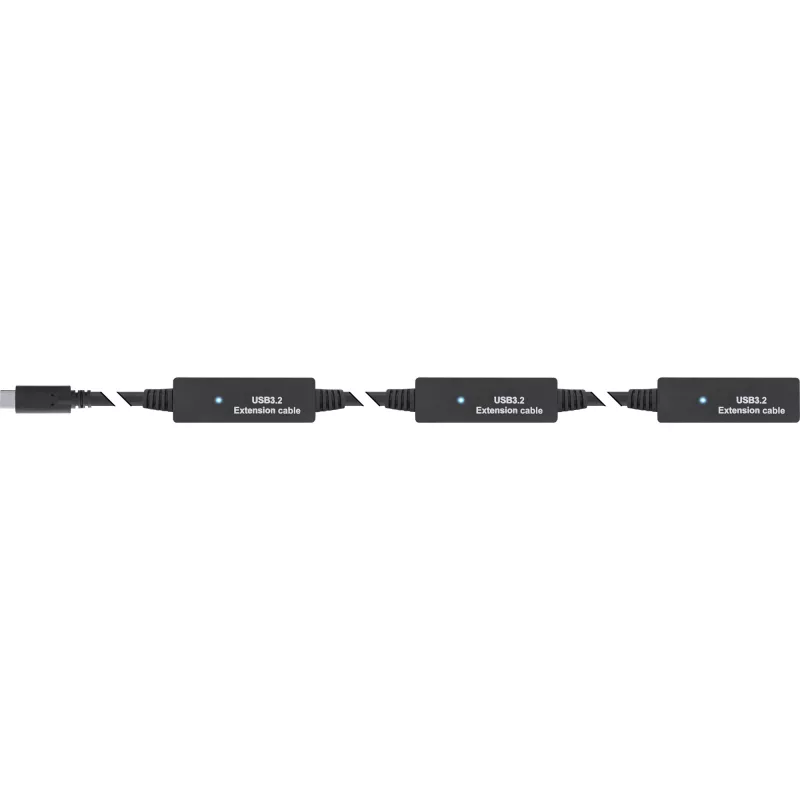 InLine USB 3.2 Gen.1 aktyvus prailginimas, USB-C kištukas į USB-C lizdą, 10 m