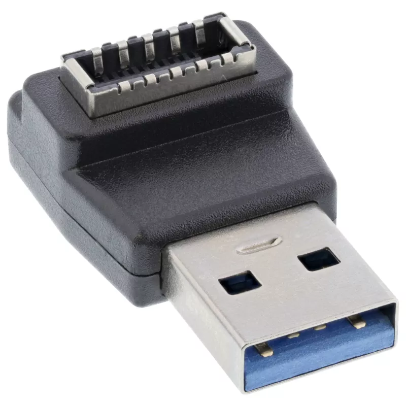 InLine USB 3.2 adapteris, USB-A kištukas į vidinį USB-E priekinio skydelio lizdą