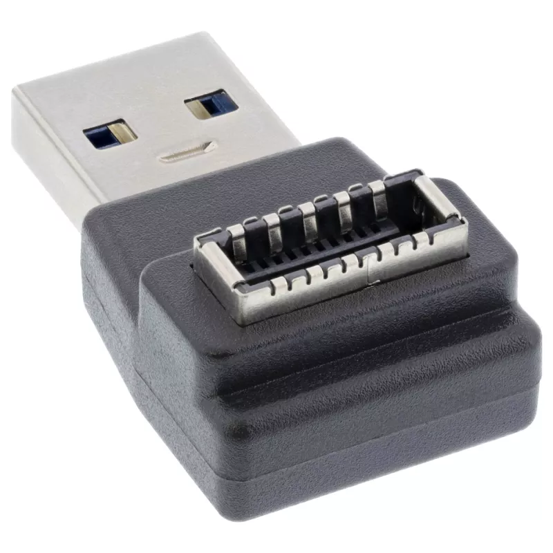 InLine USB 3.2 adapteris, USB-A kištukas į vidinį USB-E priekinio skydelio lizdą