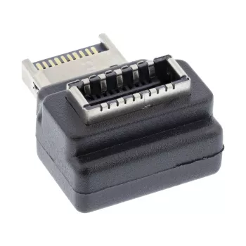 InLine USB 3.2 adapteris vidinis, priekinio skydelio USB-E kištukas į USB-E lizdą 90° kampu