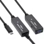 InLine USB 3.2 Gen.1 aktyvus prailginimo laidas, USB-C kištukas į USB-A lizdą, 10 m