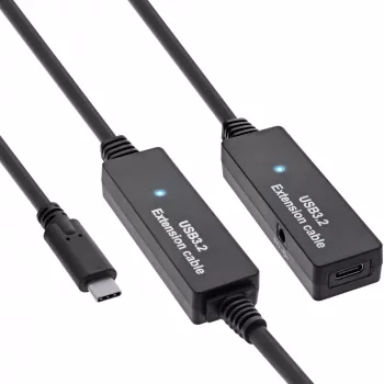 InLine USB 3.2 Gen.1 aktyvusis ilgintuvas, USB-C kištukas į USB-C lizdą, 15m