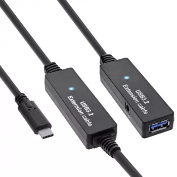 InLine USB 3.2 Gen.1 aktyvus ilgintuvas, USB-C kištukas į USB-A lizdą, 15 m