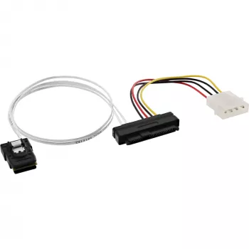 InLine SAS laidas Mini SAS SFF-8087 į 1x SAS SFF-8482 + maitinimas 0,75 m