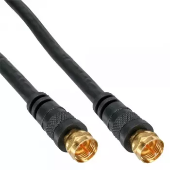 SAT laidas Premium InLine 69315P 15 m 2x ekranuotas 2x F-kištukas juodas