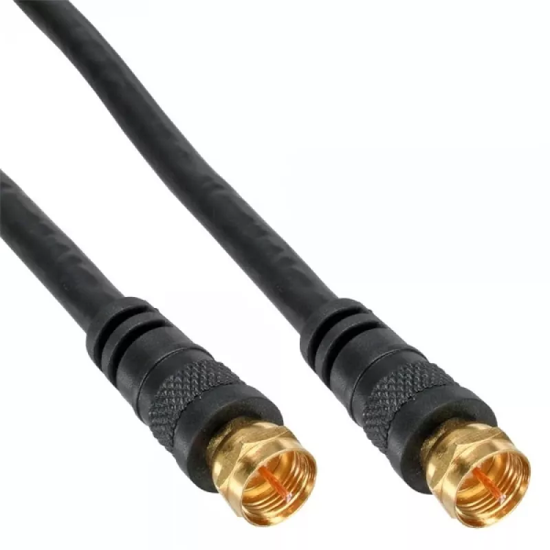 SAT laidas Premium InLine 69315P 15 m 2x ekranuotas 2x F-kištukas juodas