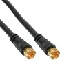 SAT laidas Premium InLine 69315P 15 m 2x ekranuotas 2x F-kištukas juodas