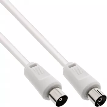 InLine antenos kabelis 2x ekranuotas itin mažų nuostolių >75dB balta 2m
