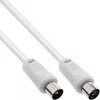 InLine antenos kabelis 2x ekranuotas itin mažų nuostolių >75 dB baltas 1 m