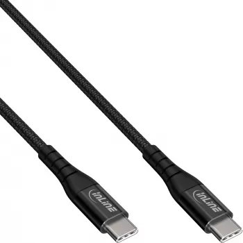 InLine USB 2.0 kabelis, USB-C vyriška/vyriška jungtis, 100W greitojo įkrovimo kabelis, 2m