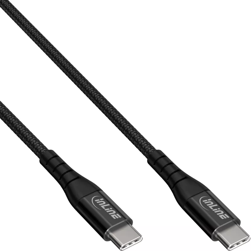 InLine USB 2.0 kabelis, USB-C vyriška/vyriška jungtis, 100W greitojo įkrovimo kabelis, 2m