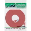 InLine Plokščias komutacinis kabelis, U/FTP, Cat.6A, raudonas, 7 m