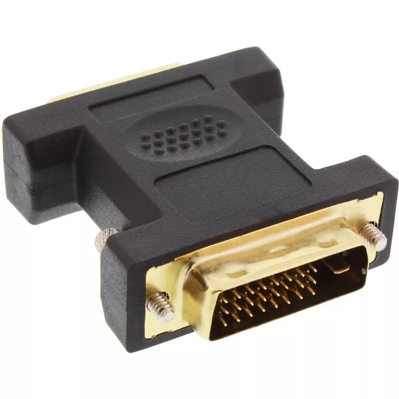 InLine DVI-D adapteris DVI-I 24+5 moteriška / DVI-D 24+1 vyriška, paauksuotas