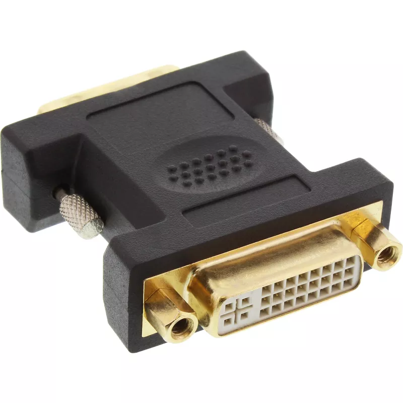 InLine DVI-D adapteris DVI-I 24+5 moteriška / DVI-D 24+1 vyriška, paauksuotas