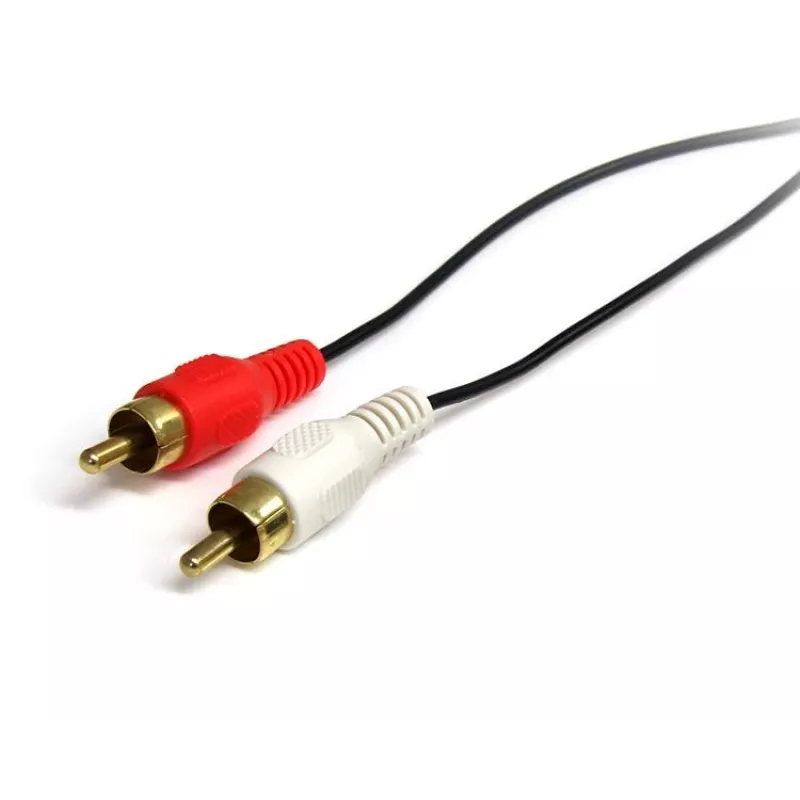 StarTech.com 3 pėdų stereo garso laidas - 3,5 mm kištukas į 2x RCA kištukai