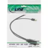 InLine HDMI V į DisplayPort J keitiklio laidas, 4K, juodas/auksinis, 0,3 m