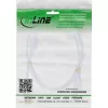 InLine USB 2.0 laidas A tipo kištukas / B tipo kištukas, paauksuoti kontaktai, su feritu, baltas, 0,5 m