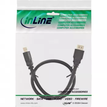 InLine HDMI laidas, High Speed HDMI laidas, M/M, juodas, auksuoti kontaktai, 20 m
