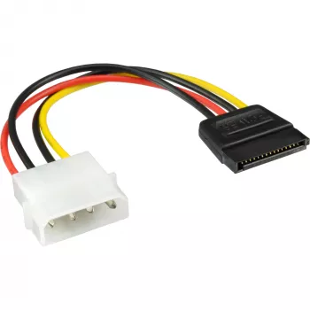 InLine SATA maitinimo laidas 1x 5,25 col. / SATA 0,15 m