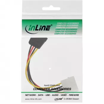 InLine SATA maitinimo laidas 1x 5,25 col. / SATA 0,15 m