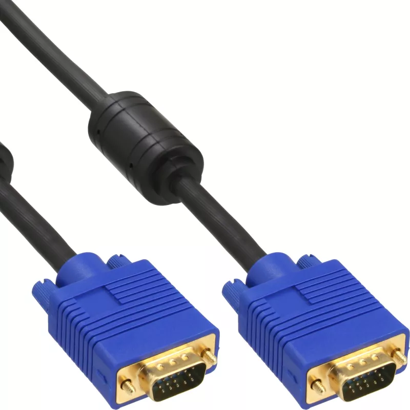 InLine S-VGA laidas Premium 15HD kištukas / kištukas juodas 10m