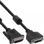 InLine DVI-D laidas 24+1 M/F, dual link, 2 ferito šerdys, 2 m