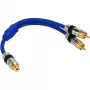 InLine RCA Y laidas Premium 1x RCA lizdas / 2x RCA kištukai, paauksuoti, 0,25 m