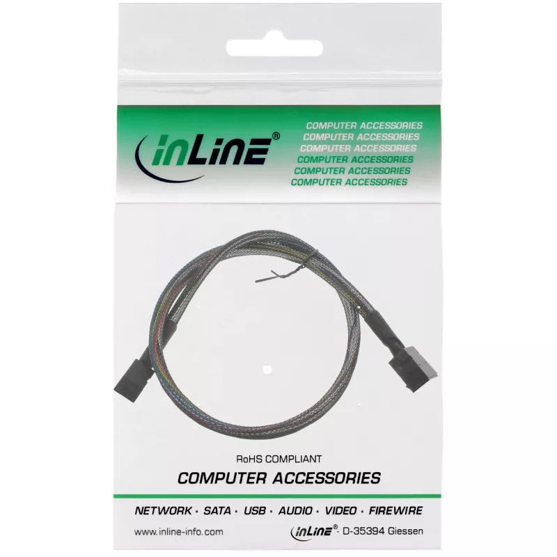 InLine Mini SAS HD laidas SFF-8643 į SFF-8643 su Sideband 1m