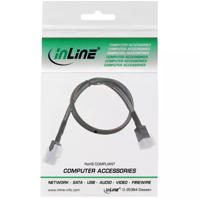 InLine Mini SAS HD kabelis SFF-8643 į SFF-8087 su Sideband 1 m