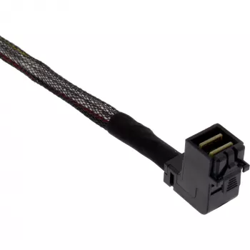 InLine Mini SAS HD laidas, SFF-8643 kampinis į 4x SFF-8482 + maitinimas, 1 m