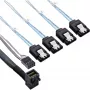 InLine Mini SAS HD laidas SFF-8643 kampuotas į 4x SATA + Sideband 1m
