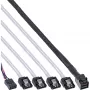 InLine Mini SAS HD kabelis SFF-8643 į 4x SATA + šoninis kanalas 1m