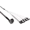 InLine Mini SAS HD laidas SFF-8643 kampuotas į 4x SATA + šoninė juosta 0,5 m