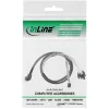 InLine Mini SAS HD laidas SFF-8643 kampuotas į 4x SATA + šoninė juosta 0,5 m