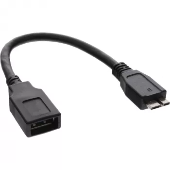 „InLine“ USB 3.0 OTG adapterio laidas, Micro B kištukas į USB Type A patelę, 0,15 m