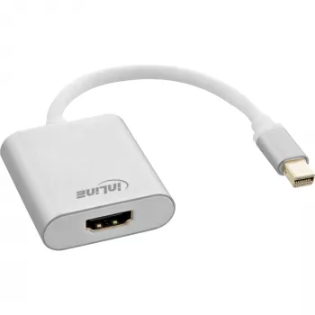 InLine Mini DisplayPort HDMI adapteris, aliuminis, su garsu, 4K/60Hz 17193W