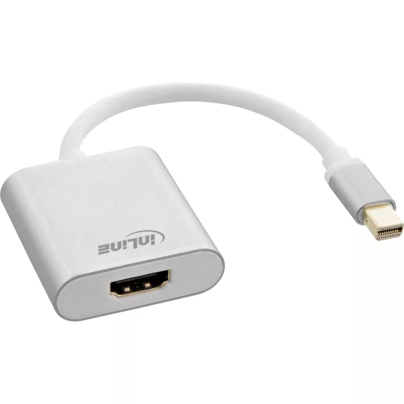 InLine Mini DisplayPort HDMI adapteris, aliuminis, su garsu, 4K/60Hz 17193W
