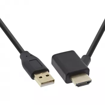 InLine HDMI adapteris V / K su USB-A maitinimo injektoriumi 0,5 m