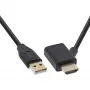 InLine HDMI adapteris V / K su USB-A maitinimo injektoriumi 0,5 m